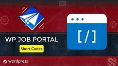 Shortcodes in WP Job Portal - Best Job Board Plugin for WordPress