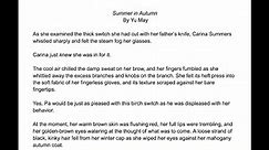 Summer in Autumn (A Sweet Spanking Story about a Nerdy Black Girl)