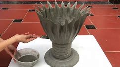 The technique of making cement pots is amazing from scrap fabric