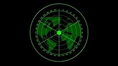radar point to detect enemy position, lock target, animation, black screen background