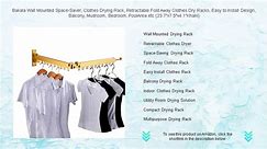 Bakala Wall Mounted Space-Saver, Clothes Drying Rack, Retractable Fold Away Clothes Dry Racks, Easy to Install Design, Balcony,