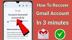 Gmail account recovery 2024 | How To Recover Gmail Account | Google Account Recovery