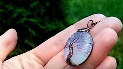 Opalite Norse Viking Pendant: Yggdrasil Tree Of Life Necklace, Viking Gifts for Men, Norse Jewelry, Copper Protection Forest Necklace