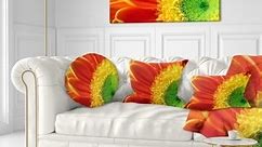 Designart 'Gerber Daisy Flower Petals' Floral Throw Pillow - Bed Bath & Beyond - 20950648