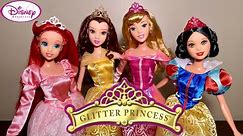 Disney Princess® Glitter Princess™ Snow White, Sleeping Beauty, Ariel & Belle Dolls