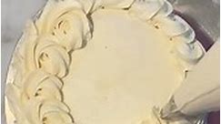 Buttercream rosettes on a small wedding cake top #piping #frosting #weddingcake #vanillabuttercream #redvelvetcake #trends #FFXmasSwitch #BVIRAL | Off The Menu