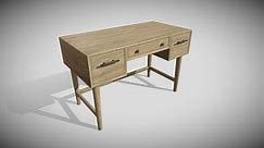Modern Wood Desk - 3D model by SpencerPDX