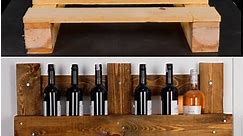 Converting a wooden pallet into a wine display rack