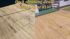 A couple of deck cleaning jobs. On bare timber, I don't use SH (bleach) as it can damage the timber. I use a product called Sodium Percarbonate with a scrub, then rinse followed by oxalic acid and rinse to brighten up the timber. | Aqua Property Wash