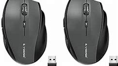 E-YOOSO Wireless Mouse, 2PCS Computer Mouse 18 Months Battery Life Cordless Mouse, 5-Level 4800 DPI,2 Wireless Mice, 2.4G Portable USB Wireless Mouse 2 Pack for Laptop, PC, Mac, Chromebook, Windows