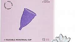 DivaCup - BPA-Free Reusable Menstrual Cup - Leak-Free Feminine Hygiene - Tampon and Pad Alternative - Up to 12 Hours of Protection - Model 1 with Exclusive Retro Diva Pin