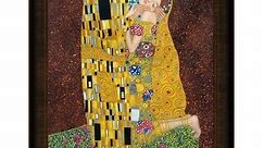 La Pastiche Gustav Klimt 'The Kiss (Full view)' Framed Canvas Art - Bed Bath & Beyond - 5728891