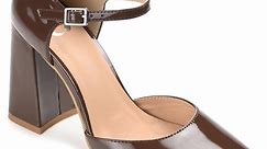 Journee Collection Womens Hesster Mary Jane Mid Block Heel Square Toe Pumps