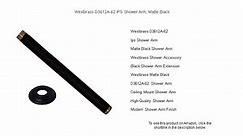 Westbrass D3612A-62 IPS Shower Arm, Matte Black