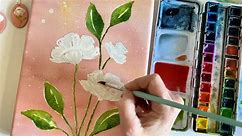 Painting White Flowers in Watercolor Using Masking Fluid