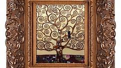 La Pastiche Gustav Klimt 'Tree of Life' Hand Painted Framed Canvas Art - Bed Bath & Beyond - 8274733