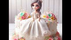 princesses doll cake 🎂 special cake for baby girl birthday cake