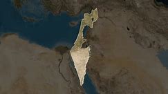 Israel map - extract. Border. Satellite.