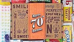 Vintage Candy Co. 70th Birthday Retro Candy Gift Basket - 1954 Party Assortment - Unique Care Package for Women and Men Turning 70 Years Old