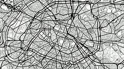 Zoom Out Road Map of Paris France