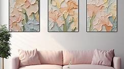 Peinture florale 3D sur toile faite à la main crème texturée fleur peinture à l'huile art mural abstrait art floral peinture pour salon art mural cadeau pour elle peinture florale marguerite de 2024