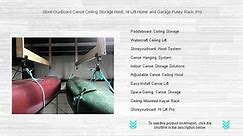 StoreYourBoard Canoe Ceiling Storage Hoist, Hi Lift Home and Garage Pulley Rack, Pro