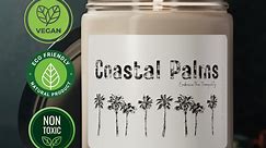 Soy Candle Coastal Palms Scented, All Natural, Vegan Candle, Coastal Palm Tree Beach Lover Decor, Beach House Decor, Coastal Candle - Etsy