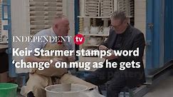Keir Starmer stamps word ‘change’ on mug as he gets hands dirty making pottery