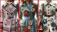 Crochet textured coat jacket Patterns Crochet colorwork coat jacket patterns 2024