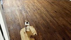 Red oak Hardwood floor refinished with hickory stain & Matte finish, East Grand Rapids