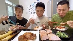 Funny Chinese Husband And Wife Mukbang Eating Too Much Food