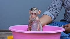 Cute Tiny Valen Taking Bath Routine On Hot Season