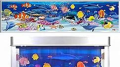 KCRPM Frutiger Aero Fish Lamp, 2024 New Frutiger Aero Fake Aquarium Decor, Toy Aquarium with Moving Fish, 3D Virtual Ocean in Motion, Fun Gift for Kids and Adults (1pc Big Fish)