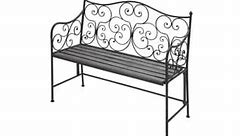 36-inch Iron and Poplar Wood Bench - Bed Bath & Beyond - 10116237