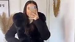Kimberly Longline Faux Fur Puffer Coat in Black