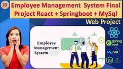 CDAC Employee Management System final year Fullstack Project Using React Springboot MySQL.