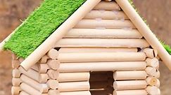 DIY a log cabin bird house for your yard!
