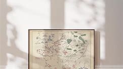 WW2: D DAY Bomber Offensive - Vintage Map Print, Military Wall Art Gift