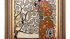 La Pastiche Gustav Klimt Fulfillment (Luxury Line) Hand-painted Framed Canvas Art - Bed Bath & Beyond - 9694577