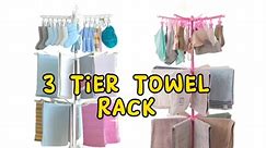 3 Tier Towel Rack Household Laundry Rack Plastic Drying Rack
