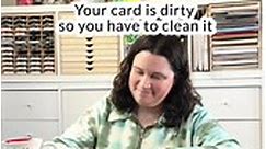 When your card is dirty, so you have to clean it 😓 #cardmaking #Cardmakingtips #cardmakersofinstagram #makersgonnamake #cardmakinghobby #artistsofinstagram | Altenew
