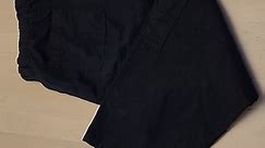 GAP Linen and Cotton Blend Elastic Waist Black Pants with Pockets