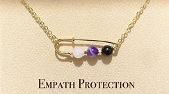 Empath Protection Necklace, Black Tourmaline, Dream Amethyst, Rose Quartz, Handmade Dainty Genuine Safety Pin, Crystal Necklace - Etsy 日本
