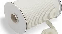 Bias Tape, Bias Tape Double Fold 1/2 Inch Continuous Bulk Bias Tape for Sewing, Quilting, Binding, Hemming, Apparel Craft, Polyester, Non-Stretch (Ivory, 13mm, 55 Yards)