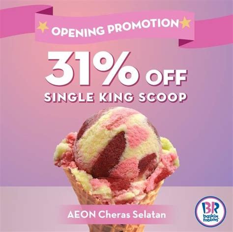 Wing bay shopping mall 5914 km. Baskin Robbins AEON Cheras Selatan Opening Promotion 31% ...