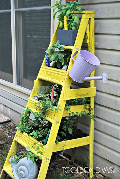 To make an old wooden ladder. Turn That Old Wooden Ladder Into An Herb Garden - ToolBox ...