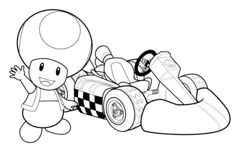 Colouring coloriage mario kart 69 with additional coloriage disney. Coloriage toad Gratuit Coloriage Dessin toad Et Voiture De ...