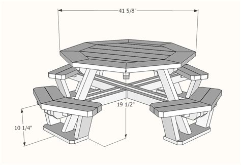 Build your own farmhouse style pedestal table for about $110! Kids octagon picnic table plans » Famous Artisan