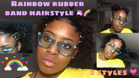 Crochet hair styles for kids in 2018 legit rubber bands and band on pinterest the rubber band wraps and flipped braids hairstyle adds variety to the classic braid. Rainbow rubber band hairstyle tutorial 🦄🌈 - YouTube