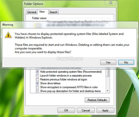 In the confirmation prompt appeared next, click yes button. How to Disable Warning Message While Unchecking "Hide ...